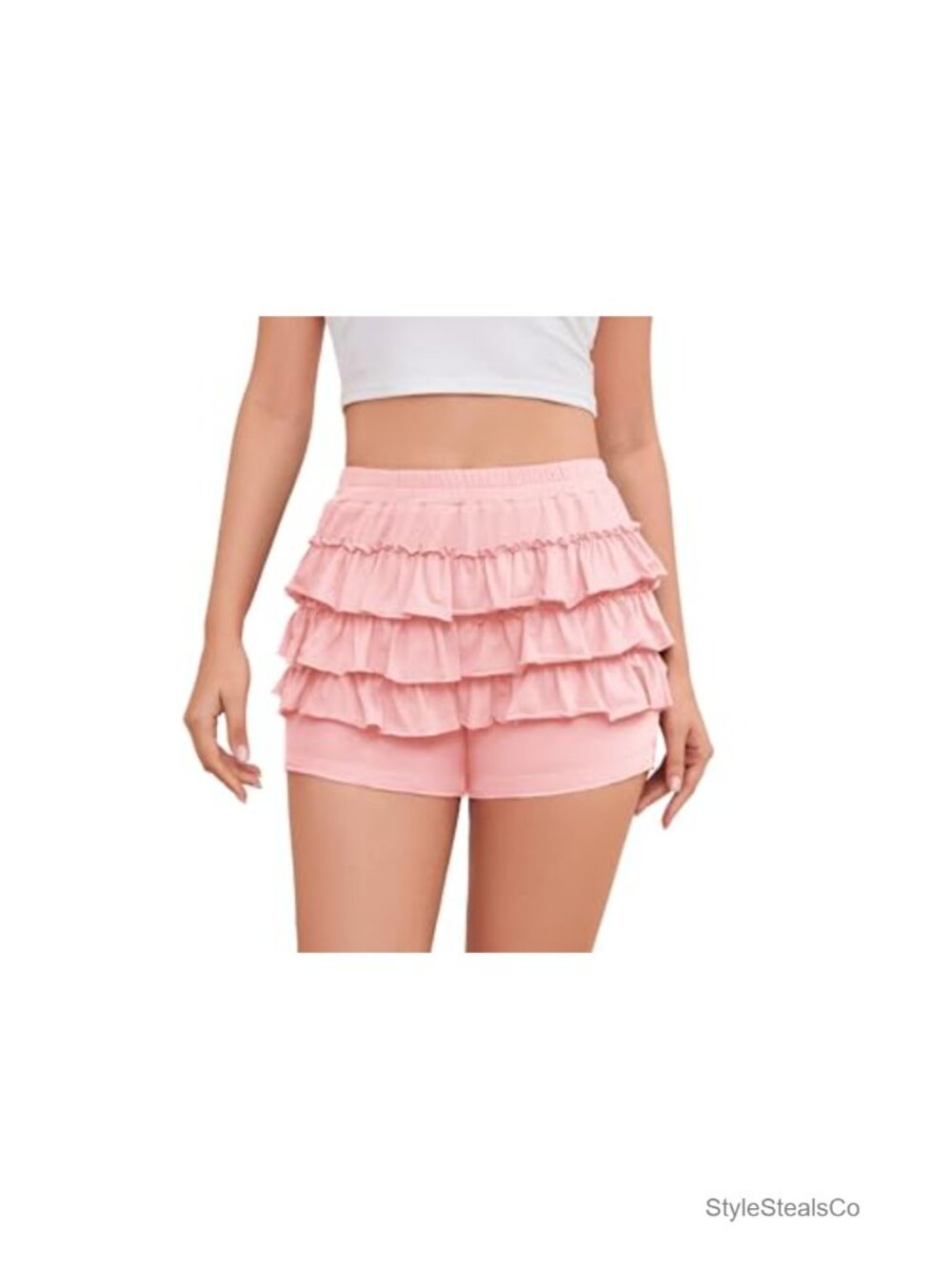 Women's Cotton Ruffle Bloomer Shorts High Waisted Kawaii Lolita Sleepwear